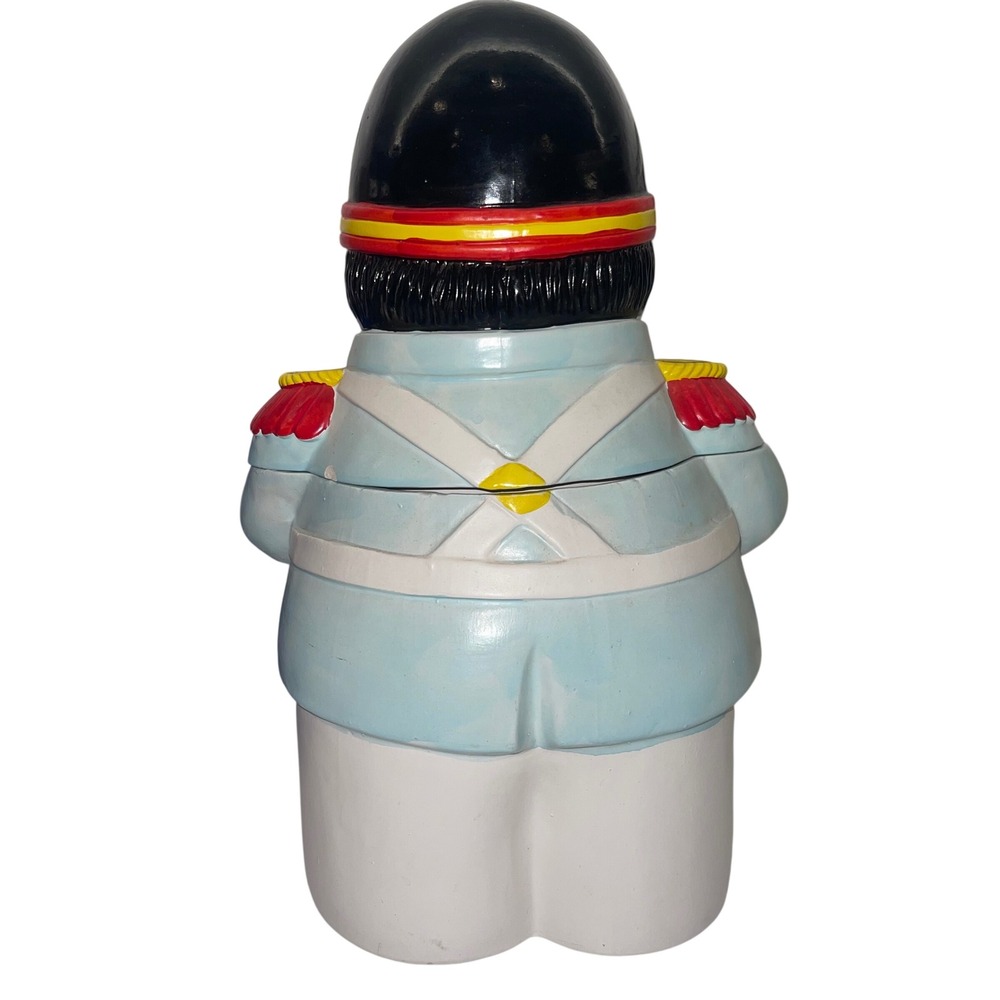 Vintage Cookie Jar‎ Ceramic Portugal Tommy Toy Soldier Drummer Funky Maximalism - Picture 2 of 8